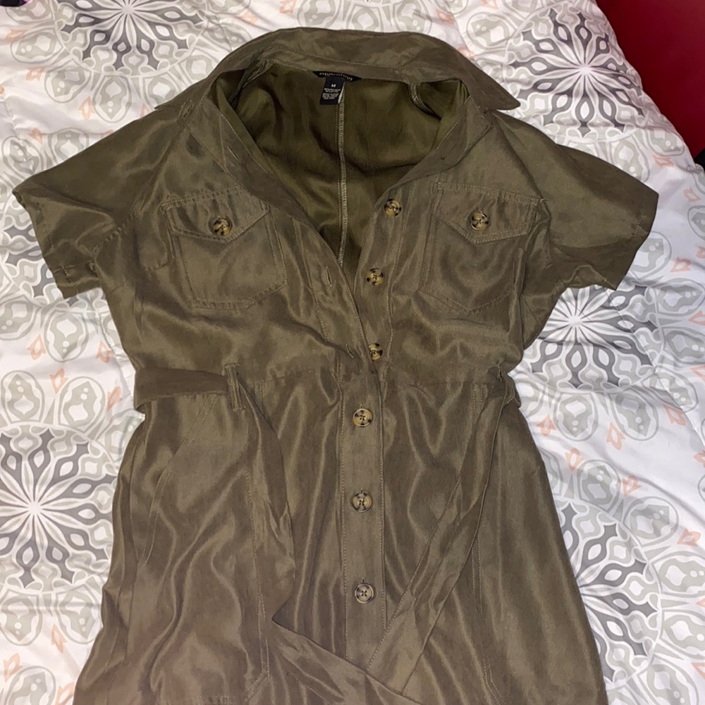 army green dress